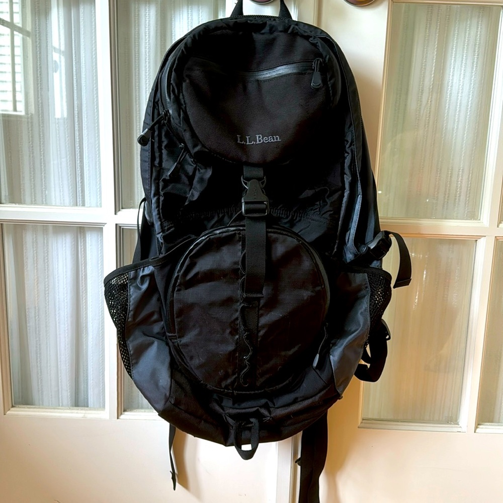 Black and grey LL Bean Day Trekker backpack. Good used condition.